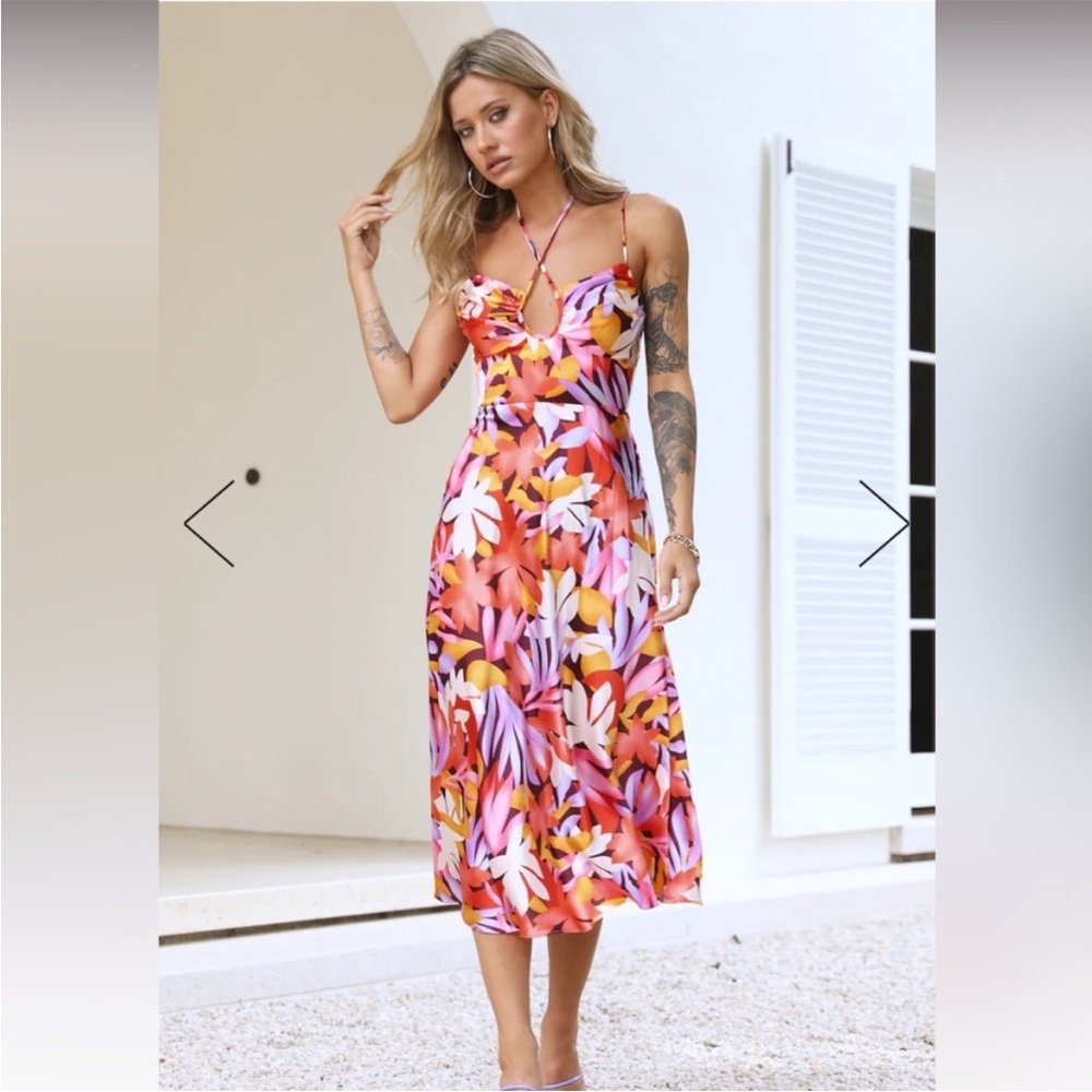 Hello Molly Vibrant Floral Midi Dress